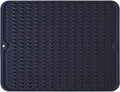 Silicone Dish Drying Mat, Non-Slip Easy Clean Sink Mat, Dark Blue, Large by MODENGKONGJIAN
