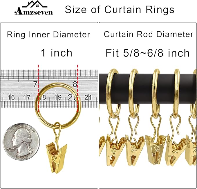 100 Pack Metal Curtain Rings - Image 3