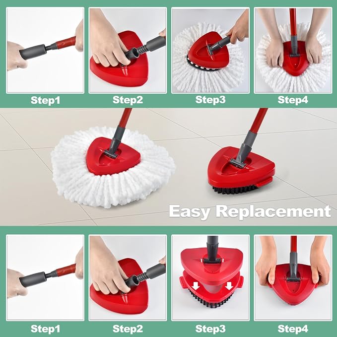 Mop Heads Replacements for Ocedar, Spin Mop Replacement for O-Cedar EasyWring 1 - Image 3