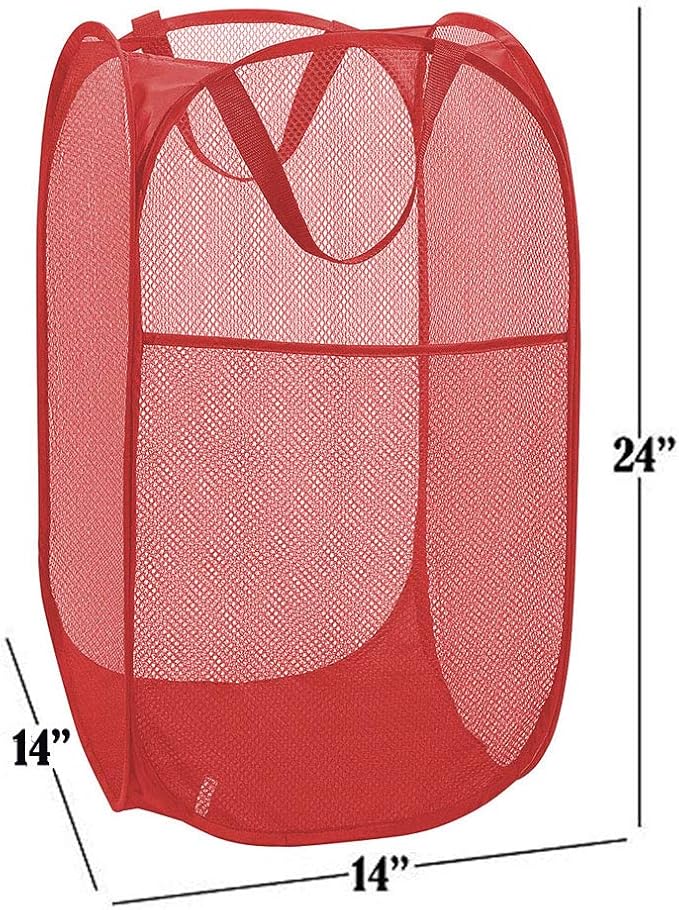 Pop up Hamper for Laundry, Collapsible Mesh Laundry Basket, Portable Foldable - Image 6