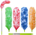 4 Pack Washable Electrostatic Duster, Extendable Pole 25" to 55", Feather Duster by BAIDOON