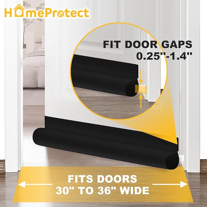 HomeProtect Door Draft Stopper 2 Pack Adjustable, Door Sweep - Image 9
