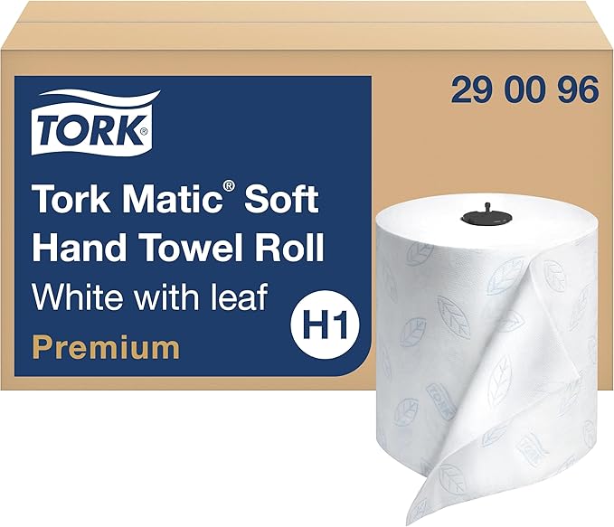 Tork Matic Soft Hand Towel Roll White H1, 6 Rolls x 575 ft by Tork