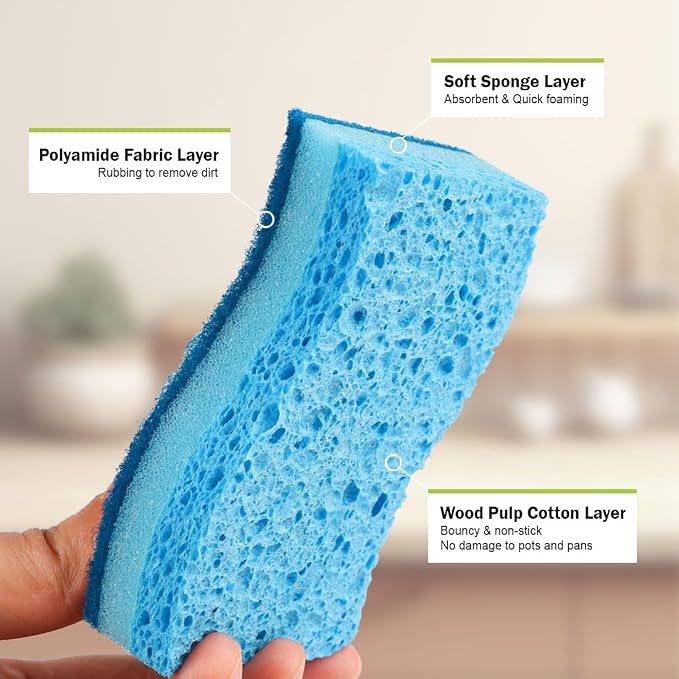 AIDEA Sponges Kitchen, Non-Scratch Scrub Sponge, Sponge - Image 3