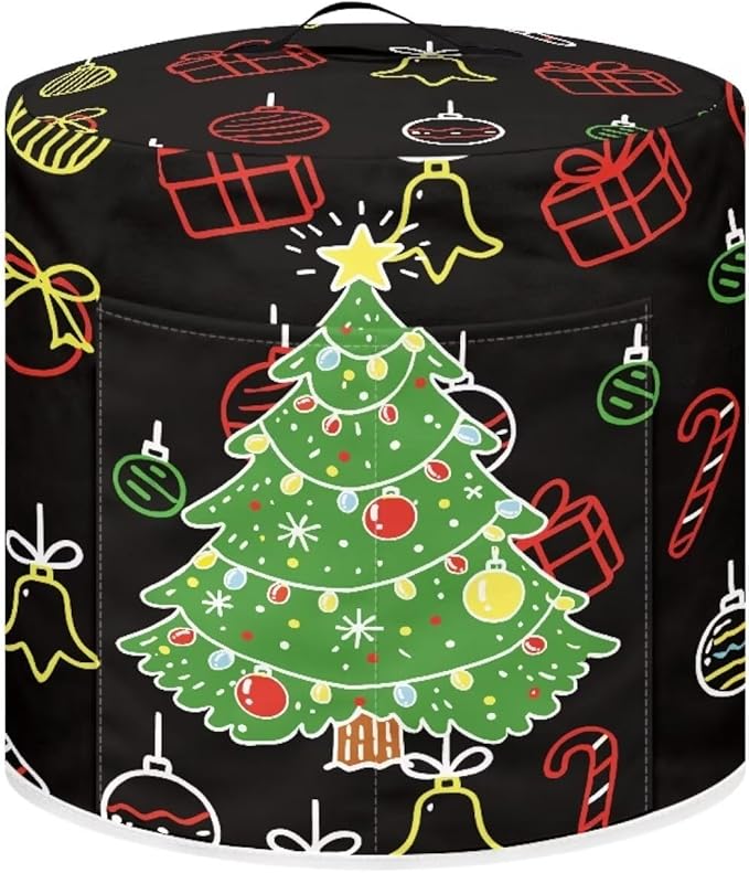 Christmas Tree Dust Cover Instant Pot and Extra Accessories Dust Proof Easy to Clean Pressure Cooker Cover Electric Appliance Cover Air Fryer Accessories with Storage Pocket Size L