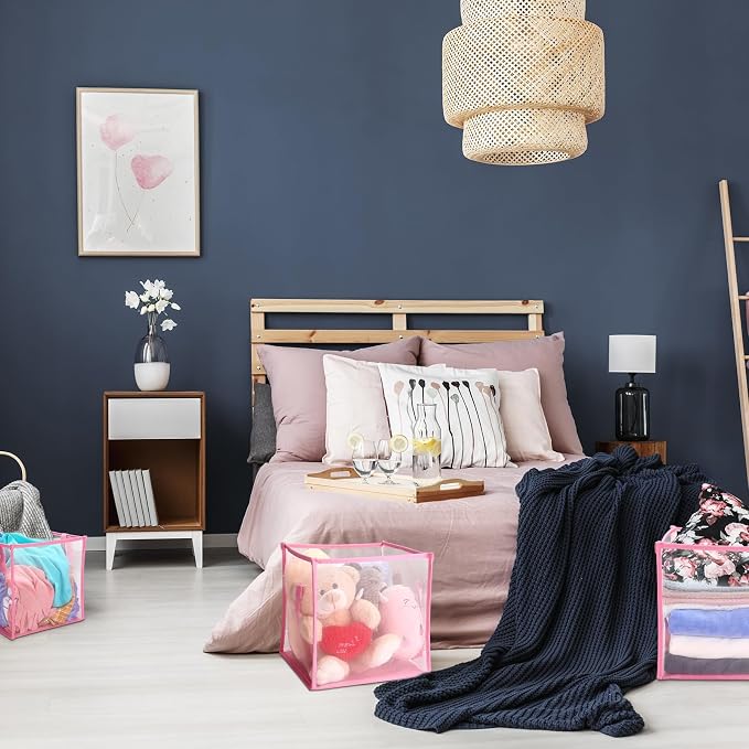 Zopeal 6 Pack Collapsible Mesh Laundry Basket, Single-layer | 13 Inch Square - Image 5