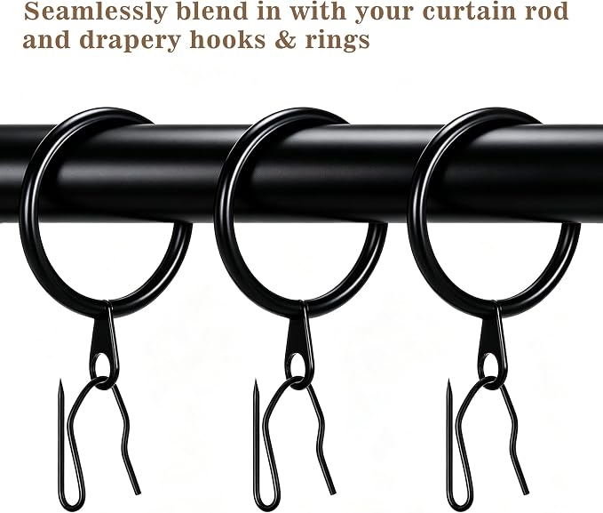 Drapery Hooks Pins for Curtains, 120 Pack Metal Pinch Pleat Hooks - Image 5