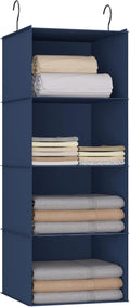 Hanging Closet Organizer 4-Shelf, Oxford Fabric Wardrobe Storage, shoes & by DonYeco