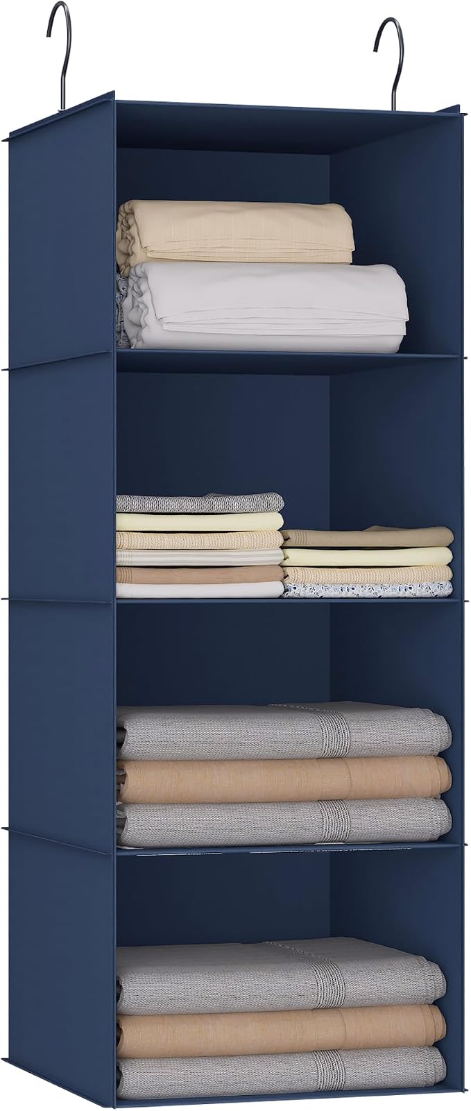 Hanging Closet Organizer 4-Shelf, Oxford Fabric Wardrobe Storage, shoes & by DonYeco