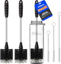 Holikme 5 Pack Bottle Brush 14" Stainless Steel Straw Cleaner Brush, 3 Straw by Holikme