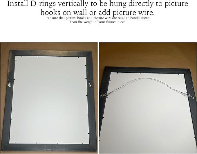D-Ring Picture Hangers with Screws – 50 Pack Two Hole Wide Strap Hangers for Picture Frames, Photos, Mirrors, Wall Decor, and Paintings – 40 lb Capacity