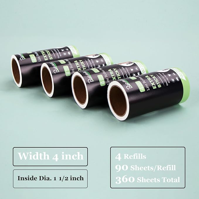 4 inch Lint Roller Refills for Evercare PetLovers Fedicelly Albatross and More - Image 3