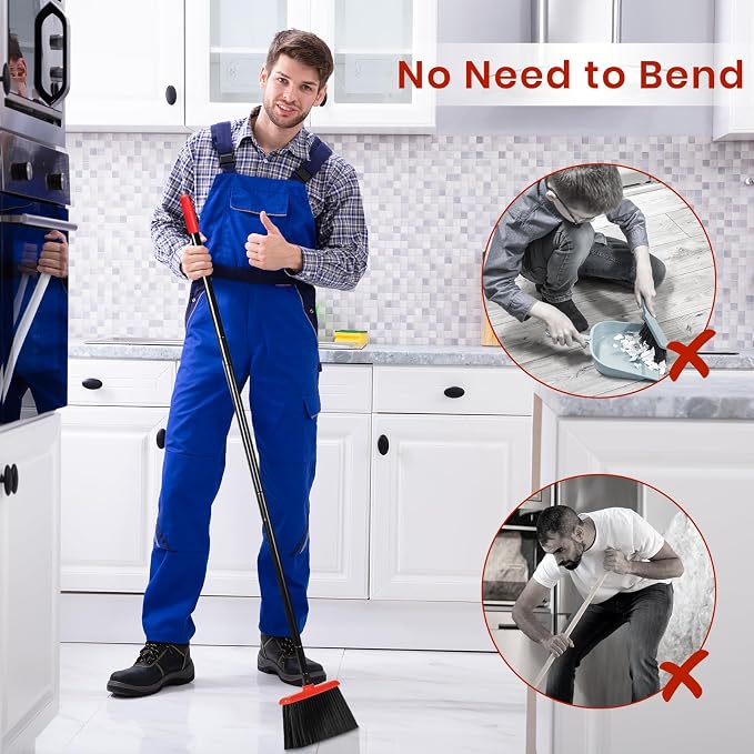 TreeLen Dust Pan and Broom/Dustpan Cleans Broom Combo - Image 2