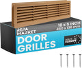 Repa Market 18" x 5" Inch (Outer Size) Oak Tree Plastic Louvered Door Vents for Interior Doors – 2 Sided Two Way Door Air Return and Intake Cover – Door Air Vent Grille Rectangular Door Vent