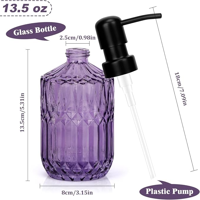 13.5oz Glass Soap Dispenser - Image 2