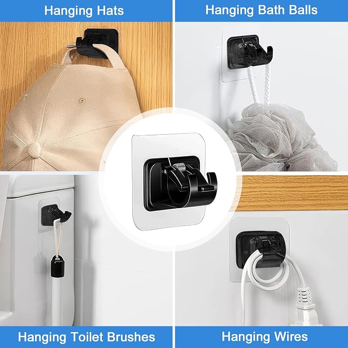 12 Pack Self Adhesive Curtain Rod Holder, No Drill Curtain Rod Brackets - Image 6