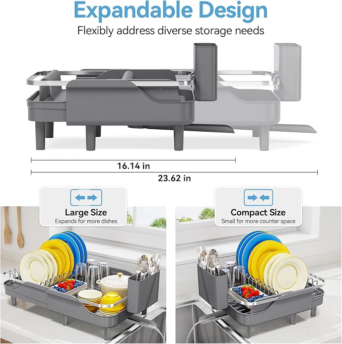 Urackify Expandable Dish Drying Rack - Image 2