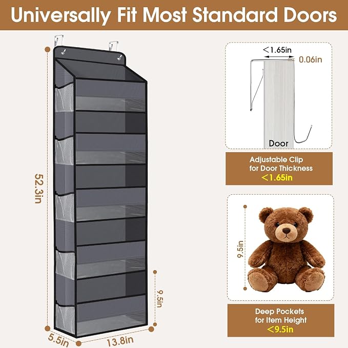 Over The Door Organizer Storage behind Door Hanging Organizer - Image 2