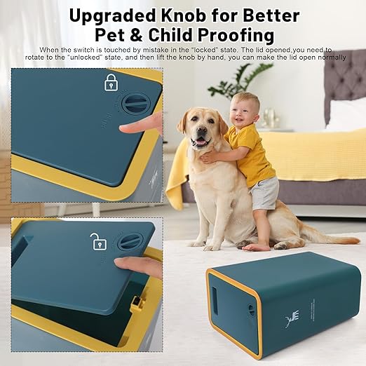 XPIY Trash Can with Lid, 2 Pack 4 Gallons/15 Liters Garbage Can with Press Top, Small Trash Can Dog Proof, Plastic Trash Bin, Waste Basket for Bathroom|Kitchen|Bedroom|Office (2, Green)