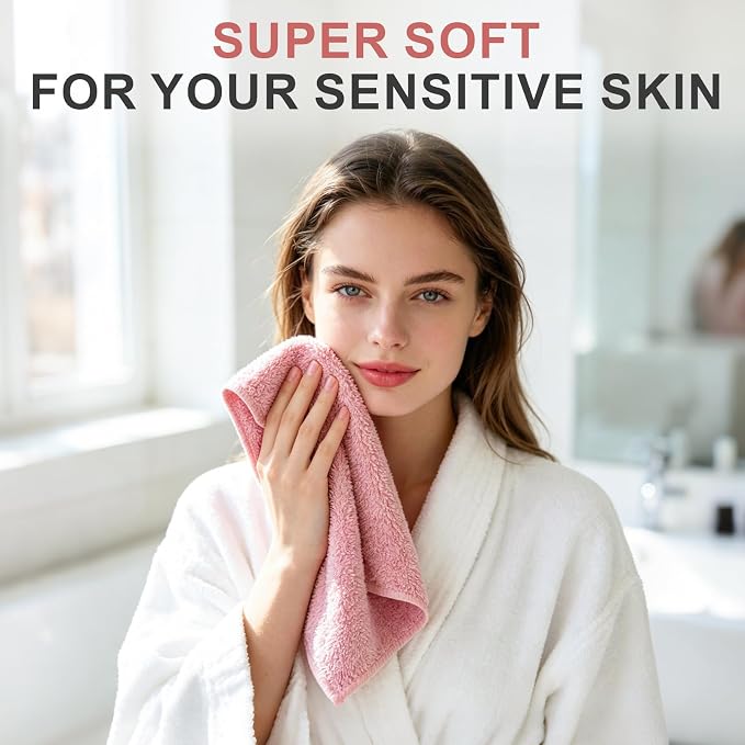 10 Pack Premium Washcloths, Highly Absorbent and Super Soft Face Towels | - Image 5