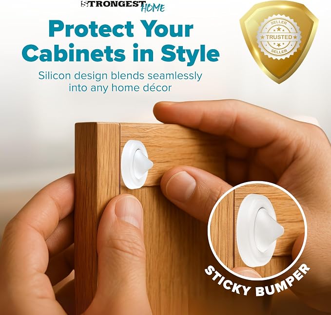 Cabinet Door Bumper 200 Pack Clear Rubber - Image 3