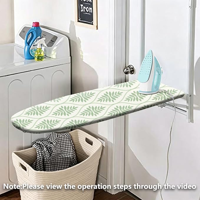 SheeChung 14"x42" Over-The-Door Ironing Board Cover and Pad, Heat Resistance - Image 3