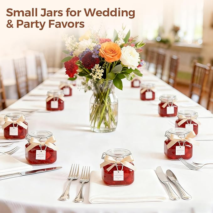 ComSaf Square Glass Food Jars 17 oz 6 Pack - Image 6