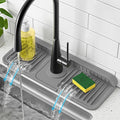 PoYang 14.6 Inch Faucet Mat for Kitchen Sink Splash Guard, Snap Button Holds It by PoYang
