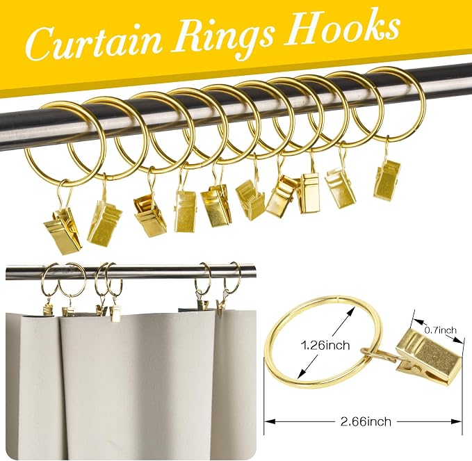 MAQIHAN 40PCS Curtain Rings - Image 4