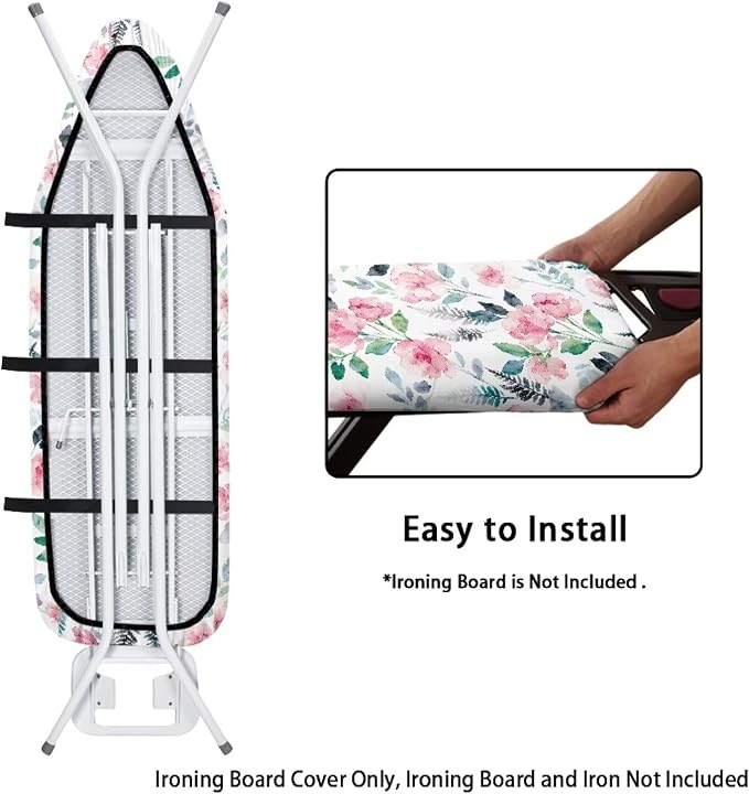 Wild Flower Ironing Board Cover, Iron Board Cover Non-Slip Thick Ironing Board - Image 4