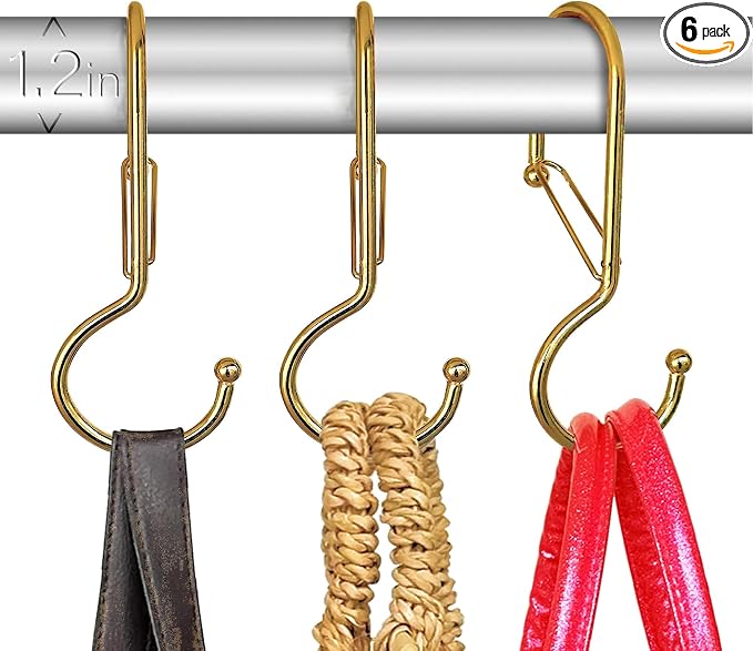6 Purse Hanger for Closet. Tote Hanger. S-Shaped Hooks S Hooks Twist Design. by BLAUMARIT%C3%89