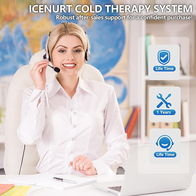 Cold Therapy Machine with Programmable Timer, Portable Ice Machine for Shoulder After Surgery, Shoulder Replacement Recovery System, Cryotherapy Pain Relief w/Compression Pad
