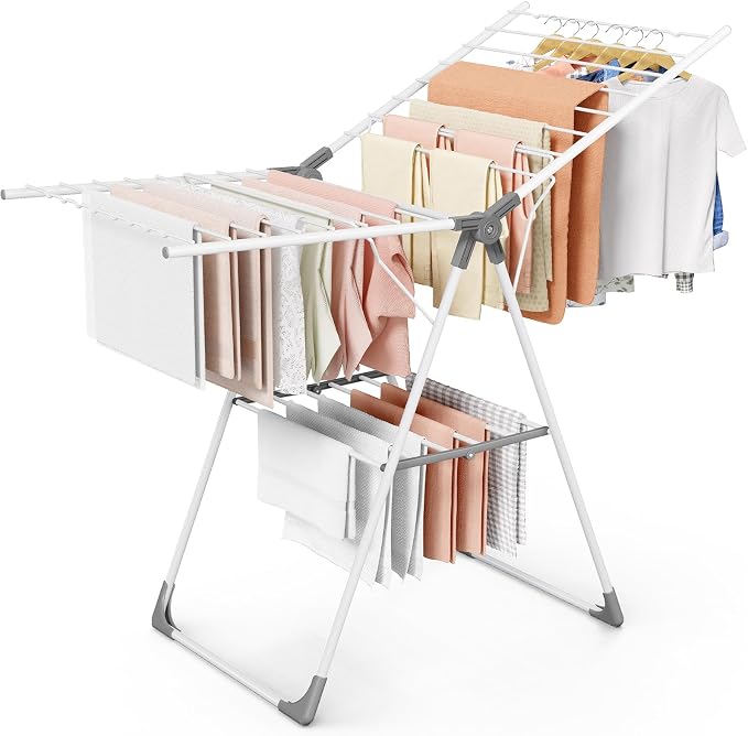 Sakugi Clothes Drying Rack, 55.5" Adjustable Wings, Foldable Design | Laundry by Sakugi