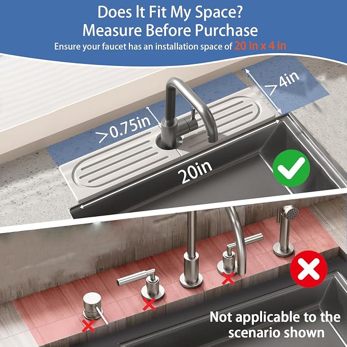 Stone Faucet Mat for Kitchen Sink, Water Absorbing Sink Water Splash Guard - Image 2