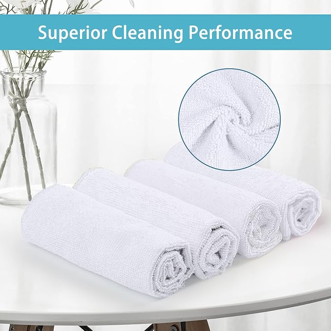 HOMEXCEL 100PK Microfiber Cleaning Cloth, Cleaning Rag - Image 2