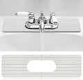 Teenyyou an Oval Hole White Faucet Mat Kitchen Sink 17.32" x 4.6" | Bathroom by Teenyyou