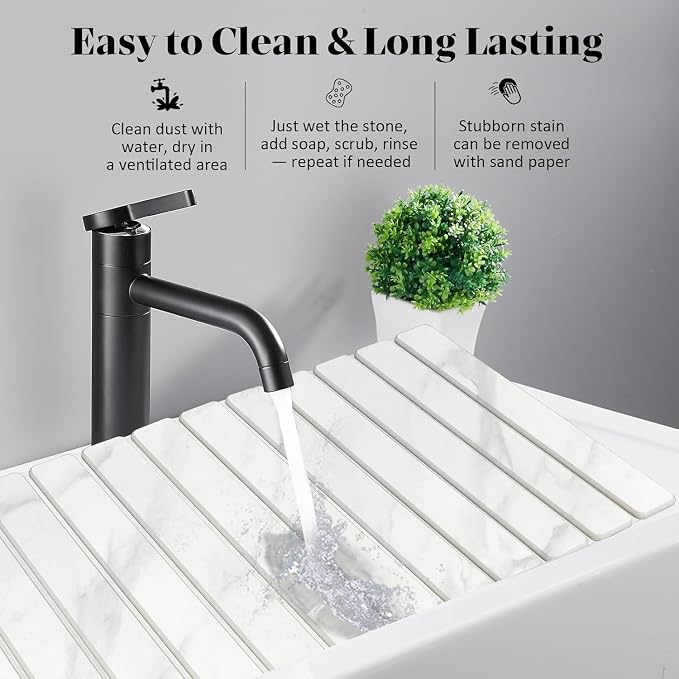 2 PCS Large Stone Dish Drying Mat - Image 3