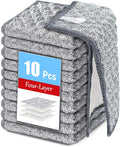 Wangjinpeng 10PK 4-Layer Non-Scratch Wire Dishcloths, 7.87 x 7.87 in by Wangjinpeng