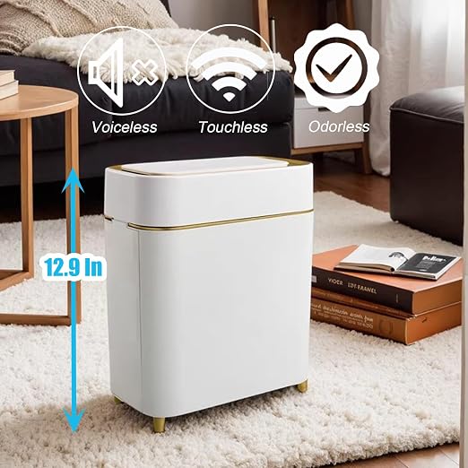 Yatmung Motion Sensor Trash Can Bathroom Automatic Lid - Image 6
