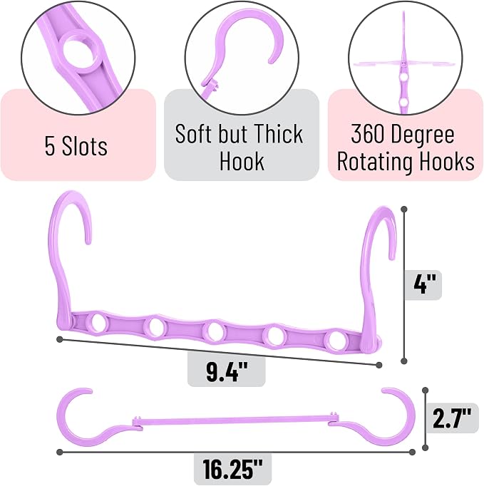 Mr. Pen- Space Saving Hangers, 360° Rotating Hooks - Image 3