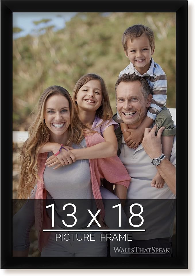 wallsthatspeak 13x18 Black Picture Frame for Puzzles Posters Photos or Artwork