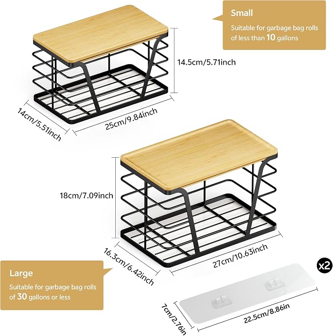 TIDIIABODE 2 Pack Stackable Storage Laundry Kitchen Organizers, Wall Mount - Image 2