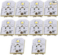 New Upgraded WR55X11132 WR55X25754 Refrigerator Light，Refrigerator led Light Assembly Replacement wr55x30602 wr55x26486 eap12172918 4590213 ap6261806 Without Cover 10 PCS