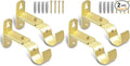 Adjustable Curtain Rod Brackets, Metal Window Drapery Rod Hanger Holders Hooks by AMZSEVEN