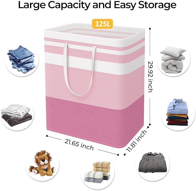 HomeHacks 2 Pack Large Laundry Baskets, Laundry Hampers Bags | Waterproof - Image 4