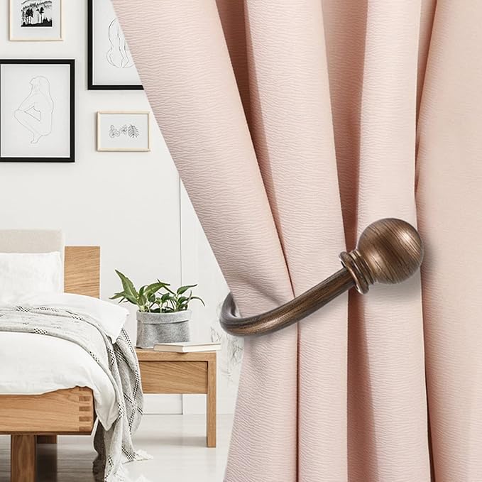 Sumnacon Curtain Holdbacks 2 Pcs Wall Mounted Curtain Tiebacks - Image 4