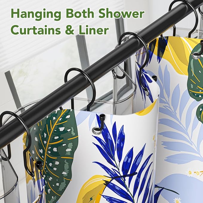 Goowin Shower Curtain Hooks, Simple Shower Curtain Rings, Sturdy Shower Curtain - Image 5