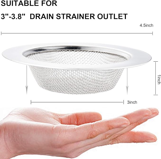 LASSHSWA 4 PCS Kitchen Sink Strainer Stainless Steel, Kitchen Sink Drain - Image 2