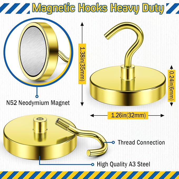 FINDMAG Magnet Hooks for Cruise Cabin, 110lbs Magnet Hooks - Image 5