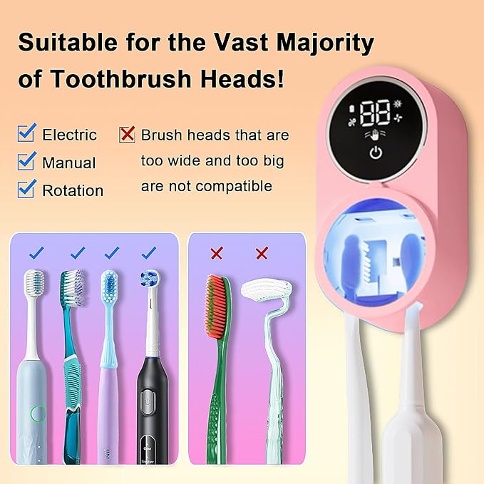 Toothbrush Holder and Cleaner Razor Holder/Dryer Light Cleaning and Air Drying - Image 6